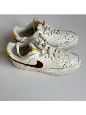 Nike Air Force 1 07 Photon Dust Red Swoosh with Yellow Detail - 8.5